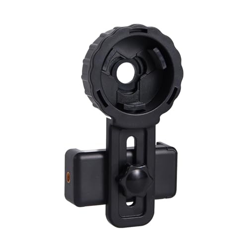 Adaptateur Universel Téléphone Jumelles, 360° Rotatif Support Téléphone Télescope avec Verrou Clip Longue Vue Adaptateur Digiscope pour iPhone Samsung...