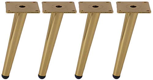 Pies de metal para muebles para elevar la altura de tu sofá, juego de 4 patas con tornillos.