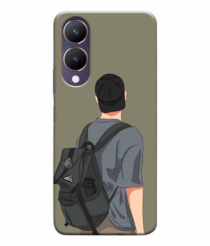 Image of School Boy College Boy Printed Hard Back Case Cover & Compatible for Vivo Y28 5G | Vivo Y17S 5G (Multicolor) - D1813