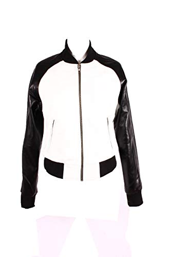 Veste en cuir femme bomber OSX Classic Grèce S005 noir 42 blouson biker college
