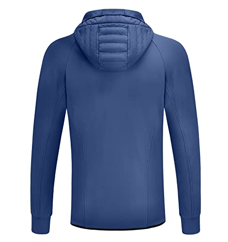 Thapower Men's Windproof Jacket Lightweight Warm Puffer Windbreakers Winter Down Jacket Thermal Hybrid Coat Hiking Water Resistant Packable #TOP1