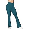 Sunzel Flare Leggings, Crossover Yoga Pants with Tummy Control, High-Waisted and Wide Leg