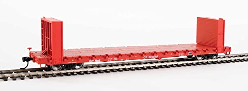 Walthers Mainline HO Scale 1/87 60' Pullman-Standard Bulkhead Flatcar (48' IL) - Ready to Run - Canadian Pacific #304669