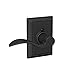 Schlage F10 ACC 622 ADD Accent Door Lever with Addison Trim, Hall & Closet Passage Lock, Matte Black