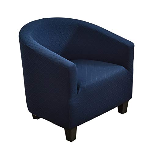 YUENA CARE Stretch Club Chair Slipcover Tub Chair Slipcover Armchair Covers for Living Room Sofa Cover Furniture Protector Blue One Size
