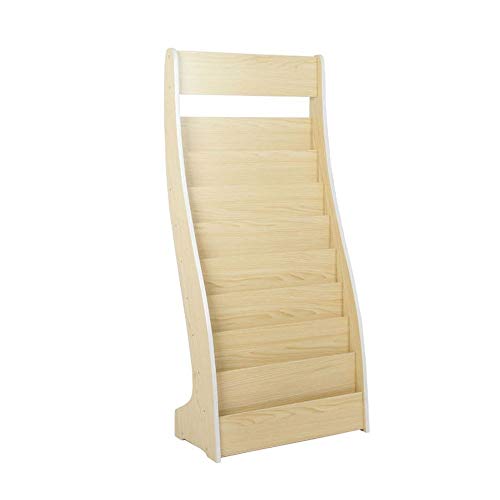 Présentoir à magazines en bois à 8 niveaux vertical pour brochures de librairie