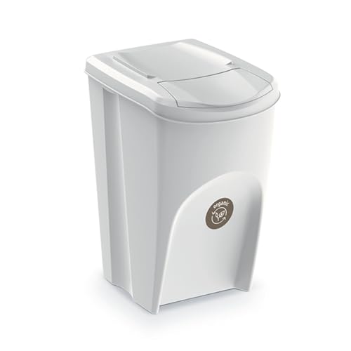 WELL HOME MOBILIARIO & DECORACIÓN Zestaw 3 pojemników na śmieci do recyklingu, kolor złamany biały, 3 x 35 l