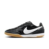 Nike Tiempo Streetgato Indoor/Court Low-Top Soccer Shoes (Black/White) Size 8.5