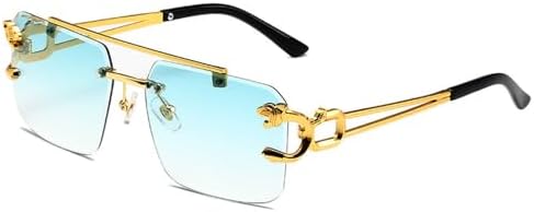 2026 Vintage Rimless Sunglasses for Men Steampunk Sunglasses Retro For Women Punk Fashion Glasses Retro Shades