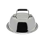 Outset Burger Cheese Melting Dome for Grill, Griddle, and Stovetop, Stainless Steel