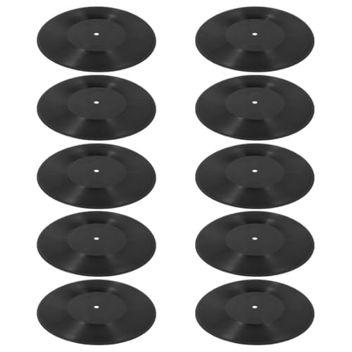 UKCOCO 10 Dischi in Vinile Neri Finti da 12 Pollici