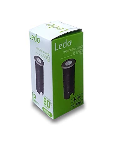 Luminária Deck Inground Balizador Led 1W Embutido Piso Parede Ledo IP65 2700K Branco Quente