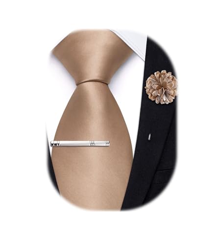 Image of Hi-Tie Pretied Boys Ties Solid Color Kids Adjustable Necktie Lapel Pin Clip Set Age 8-12 Wedding School Graduation