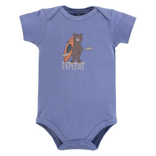 Image of Hudson Baby Unisex Baby Cotton Bodysuits 5-pack