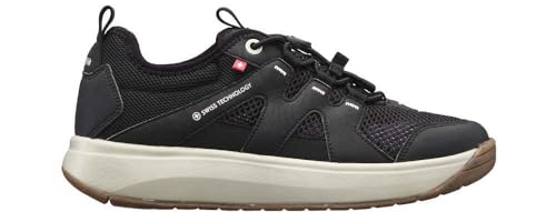 JOYA Marbella Black, Sneaker für Damen aus Air-Mesh mit elastischen Schnürsenkeln, schwarz, 40 1/3