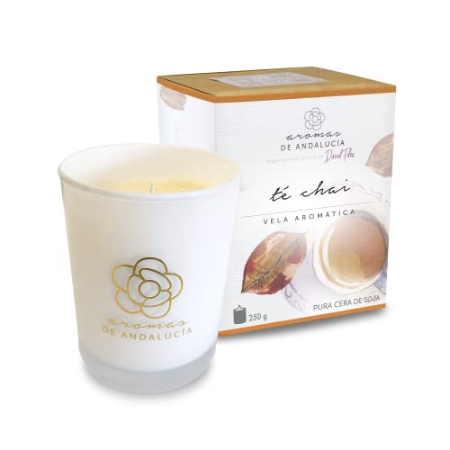 Vela aromática Te Chai 250 gr. 100% cera de soja sin alcohol