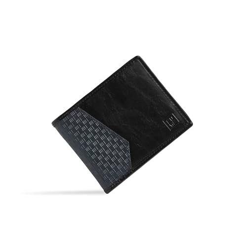 Image of EUME Nova Wallet for Men, Charcoal Blue | Slim Bifold Premium Vegan Leather | 6 Card Slots, 2 Compartments, 2 Slip Pockets | Stylish & Durable Men Wallet | Perfect for Everyday Use