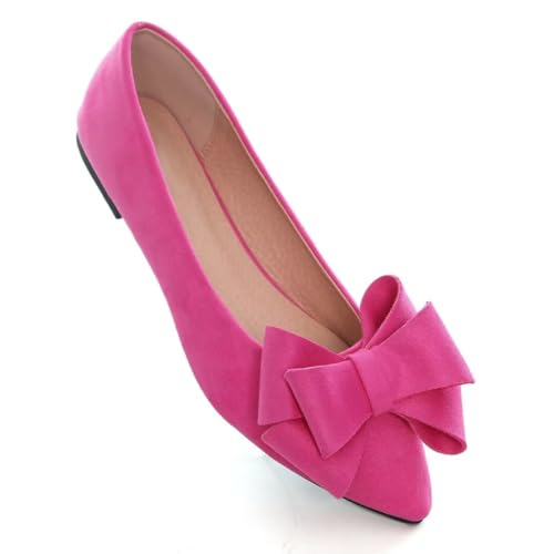 Image of TN TANGNEST Women Fashion Bowknot Flats Comfort Pointed Toe Dress Shoes