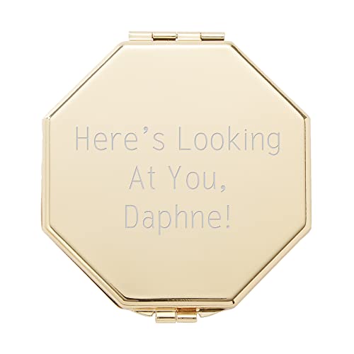 THINGS REMEMBERED Gold Octagon Compact Mirror (Free Customization)