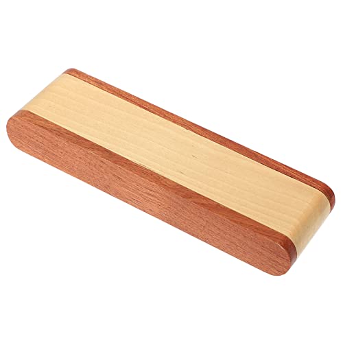 DECORNIJIA Wooden Pen Display Case Rotating Pencil Holder Single Pen Organizer Box Classic Craftsmanship Suitable for Office Desk Storage and Presentation