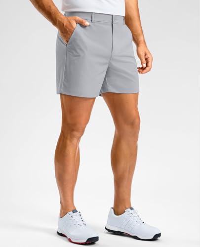 Image of Soothfeel Men's Casual Shorts 5 /7 /9 Inch Golf Dress Shorts for Men Flat Front Work Lightweight Quick Dry with 4 Pockets