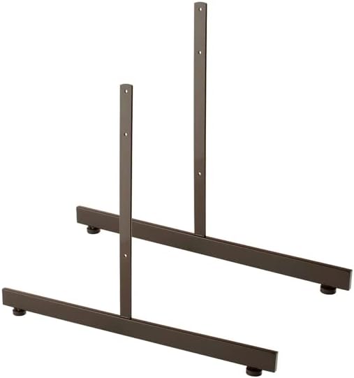 1-Pair Pack Gridwall T Legs - Sturdy T-Base for 24 W Grid Wall Panels or Slat Grid Panels - Perfect to Display Items on Both Sides of The Panels - Black Color
