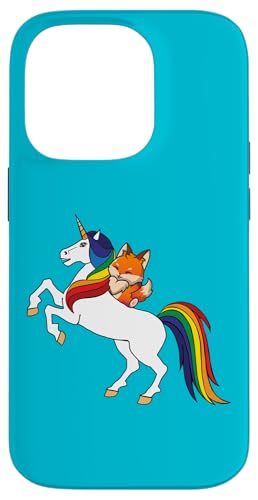Funny Womens Girls Kids Kawaii Unicorn Red Fox Lover �X�}�z�P�[�X iPhone 14 Pro �p