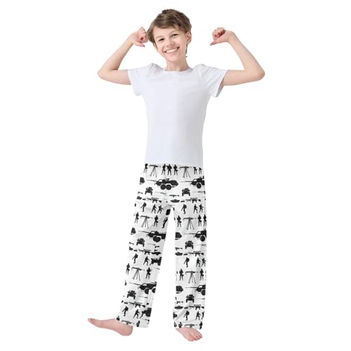 Pajama Bottoms, Silhouette Set Pajamas Pant Lounge Wear Sleep Long Pants Casual Sleepwear PJS2