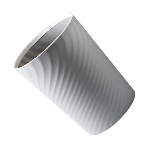 Caneca de Basura Plástica Grande Redonda Gris para Cocina