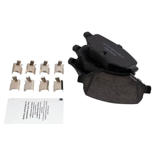 Image of TRQ Performance Rear Brake Pad and Rotor Set Ceramic Slotted Drilled G Coated 330mm Rotors Calipers Compatible with 2015-2018 Ford Flex 2015-2018 Lincoln MKT