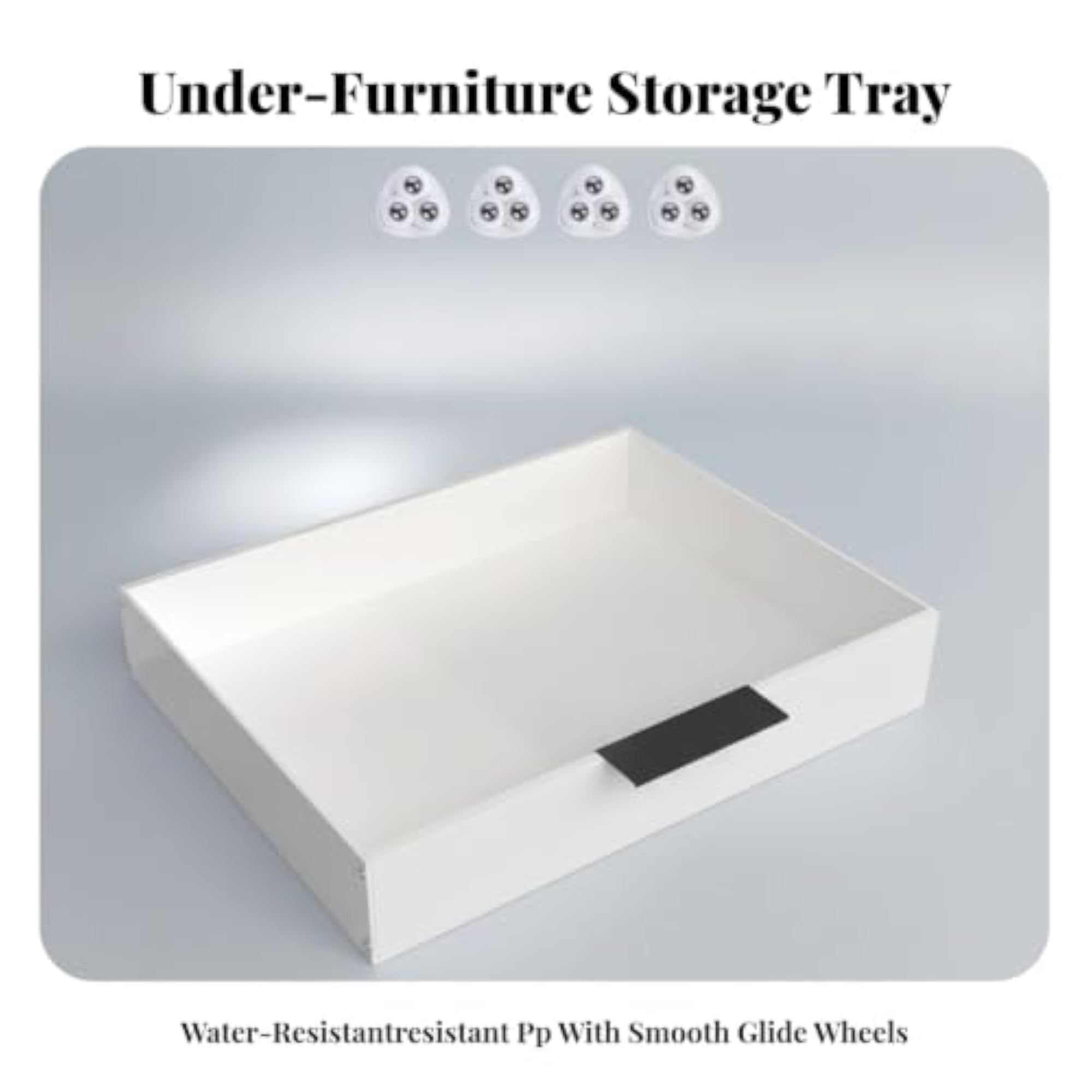 Low-Clearance Under Bed Storage with Wheels, Slim Design