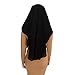 TheHijabStore.com One Piece Three Layer Saudi Style Niqab Muslim Face Veil with Satin Cord Black