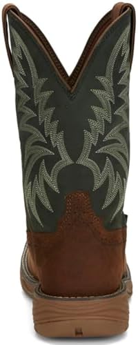 Justin Men's Rush Short Base Performance Western Boot Broad Square Toe Brown 12 D(M) US | Image 4
