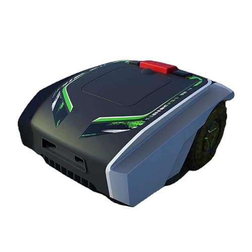 Automatic Robot Lawn Mower, Robotic Lawn Mower, Mowing Robot with Automatic Charging, Scanned U-Shape Path Work Efficiently, APP Control, Auto Mapping, Waterproof,Black