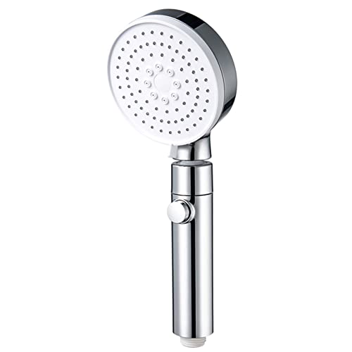 URINGO Shower Head, High Pressure Shower Head with Luxury Chrome Plated Finish, Rain Shower Head for Bathroom Adjustable Angle, Tool Free Installation, Anti-Clogging Silicone Nozzles Showerhead