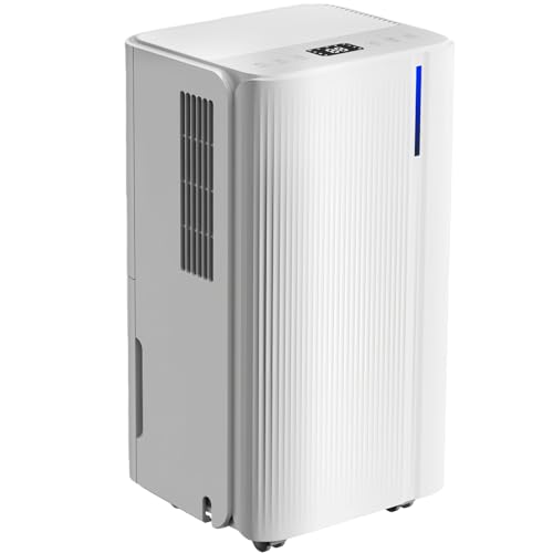 MLDNLD 12L/Day Dehumidifiers for Home & Basement - Digital Display, 24Hr Timer, Washable Filter, 2L Tank - Lowest Running Cost, Perfect for Drying Clothes & Large Rooms（Energy Class A）