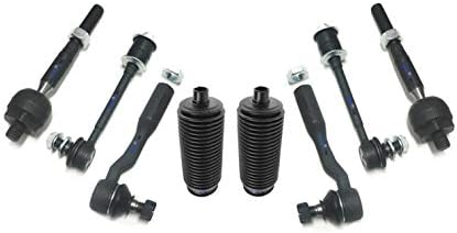 8 Pc Suspension Tie Rod Linkages Sway Bar Links Rack & Pinion Bellow Boots