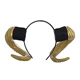 Changlesu Teufelshörner Gothic Schafe Horn Punk Stirnband Wald Tier Fotografie Cosplay Foto Requisiten Steampunk Haar Zubehör (Golden)
