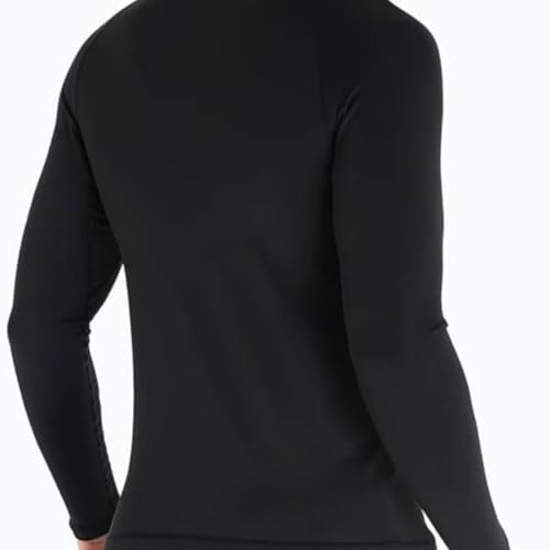 Blusa Termica Masculina Inverno Segunda Pele Forrada Flanelada Manga Longa Preto