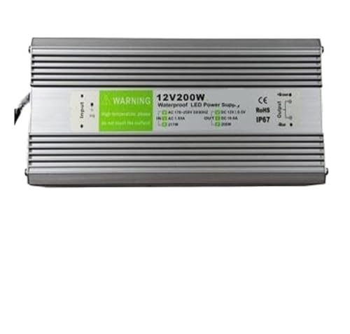 Transformateur LED 200W 12V DC convertisseur étanche IP67 alimentation extérieur