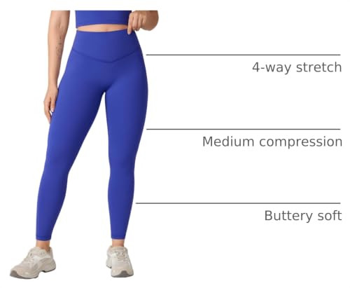 Image of UNISSU Hugcurve No Front Seam High Waisted Workout Leggings for Women Buttery Soft Yoga Pants Gym Athletic Tights - 25''