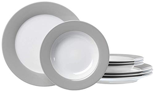 Ritzenhoff & Breker Tafelservice Doppio, 8-teilig, Porzellangeschirr,...