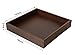 HofferRuffer Faux Leather Vanity Tray, Elegant Desktop Storage Organizer, Decorative Catchall for Perfume, Bathroom Valet, Nightstand or Dresser, 10 x 10 x 1.8 inches (Brown)