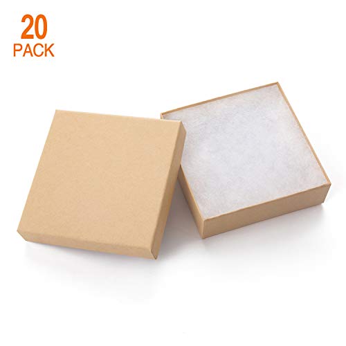Geftol Jewelry Gift Boxes 20 Pack 3.5X3.5X1 Inch Cardboard Jewelry Boxes,Small Gift Boxes For Jewelry Earrings Necklaces Handmade Bangles Bracelets thumb #1