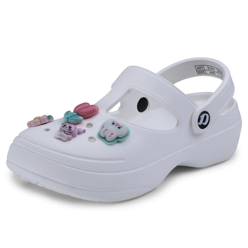 Image of DOCTOR EXTRA SOFT Women's Classic Charms Clogs /Sandals with Adjustable Back Strap for Adult | Comfortable & Light Weight | Stylish & Anti-Skid |Waterproof & Everyday Use Mules for Girls & Ladies D-511