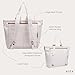 AIITA Diaper Bag Tote,Baby Diaper Bags,Convertible Diaper Bag Backpack,Crossbody Tote Bag for Women,Stylish Shoulder Bag with Changing Pad,Baby Registry, Work Tote,Travel Gym Bag,White