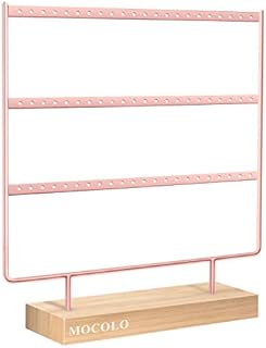 Mocolo Earring Organiser, Earring Display Stand, Earring Holder for Hanging Earrings (66 Holes & 3 Layers)