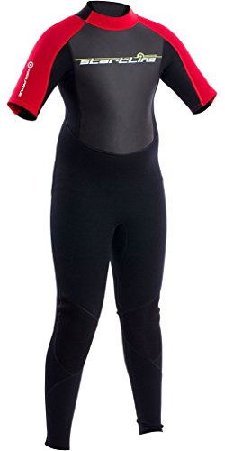 Neil Pryde 2018 Junior 3mm Startline Short Sleeve Back Zip Flatlock Wetsuit Black/Red SAB701 Junior Sizes - Junior Extra Extra Large