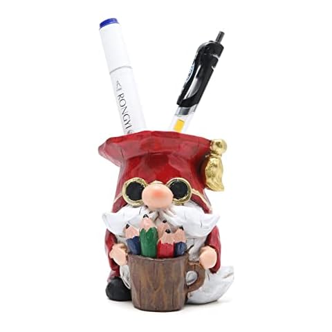 Hodao Gnomes Decorations for Home-Gnome Pen Holder for Desk, Pencil Holder, Cute Fashion Desk Organizers and Accessories, Office Supplies Idea Gonome Gift for Women and Kids (Black Pen Holder Gnome) Cover