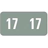 Smead ETS Color-Coded Year Label, 2017, Label Sheet, Gray,  250 per Pack (67917)